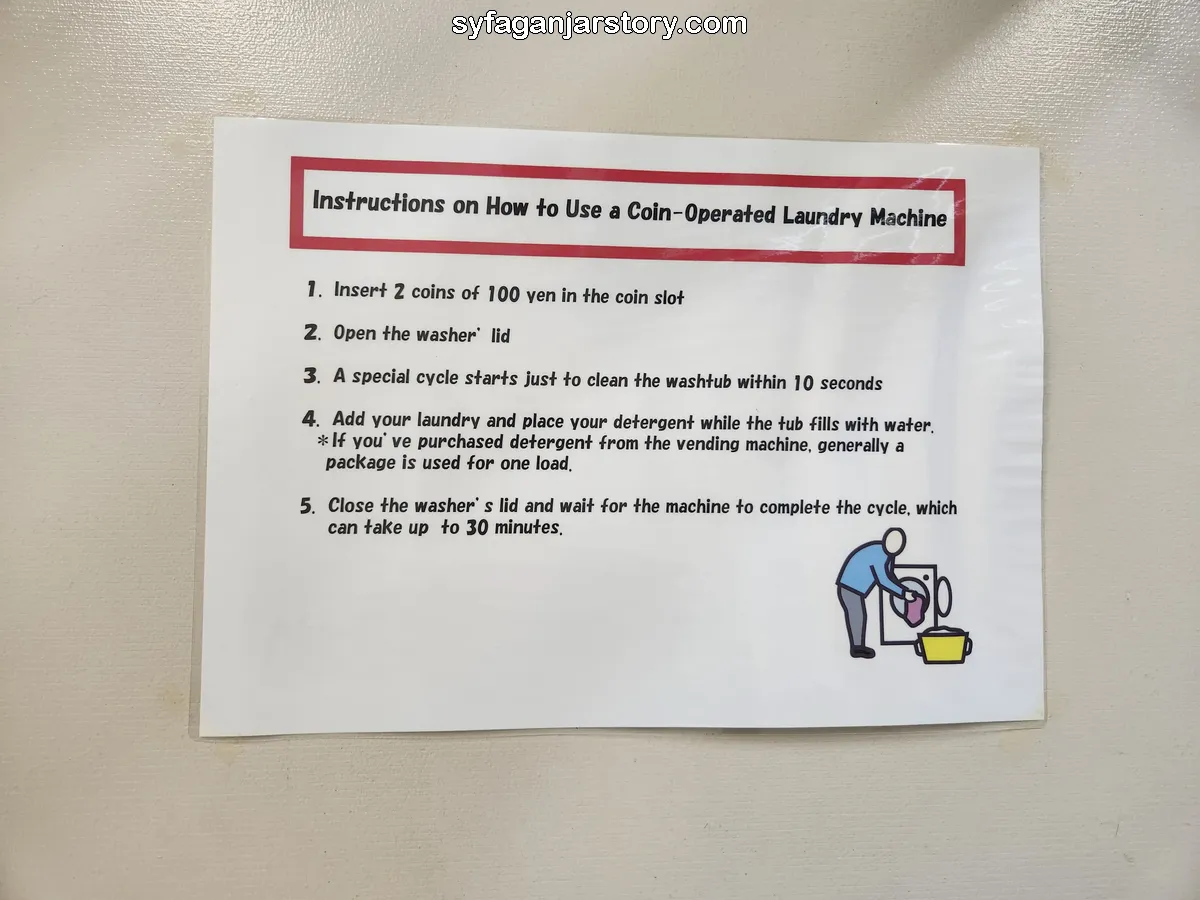 instruksi laundry koin