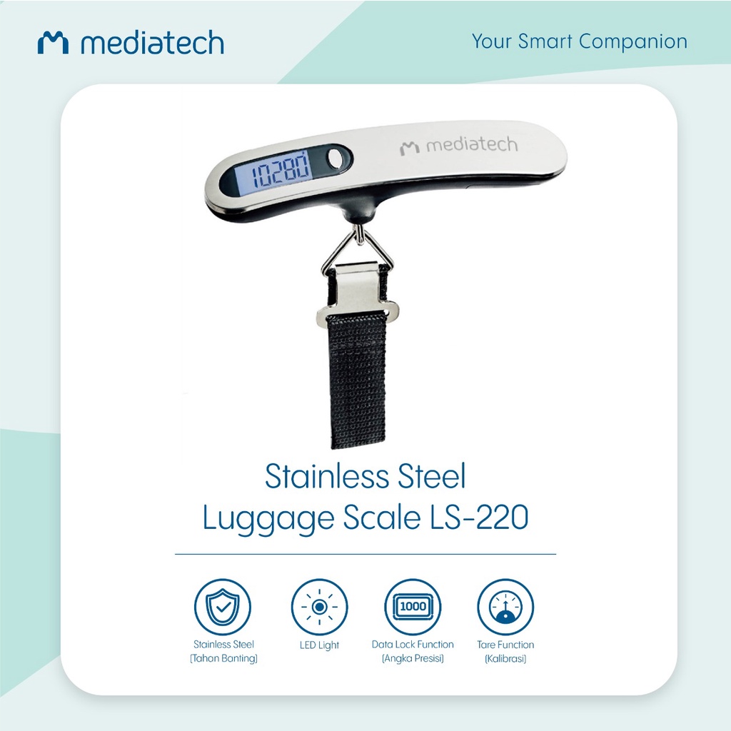Mediatech Premium Stainless Steel Luggage Scale 