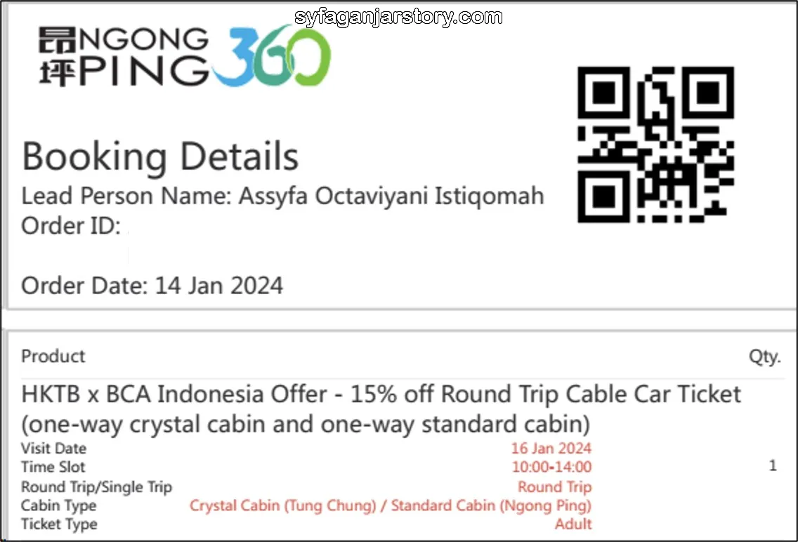 Tiket Ngong Ping Cable Car
