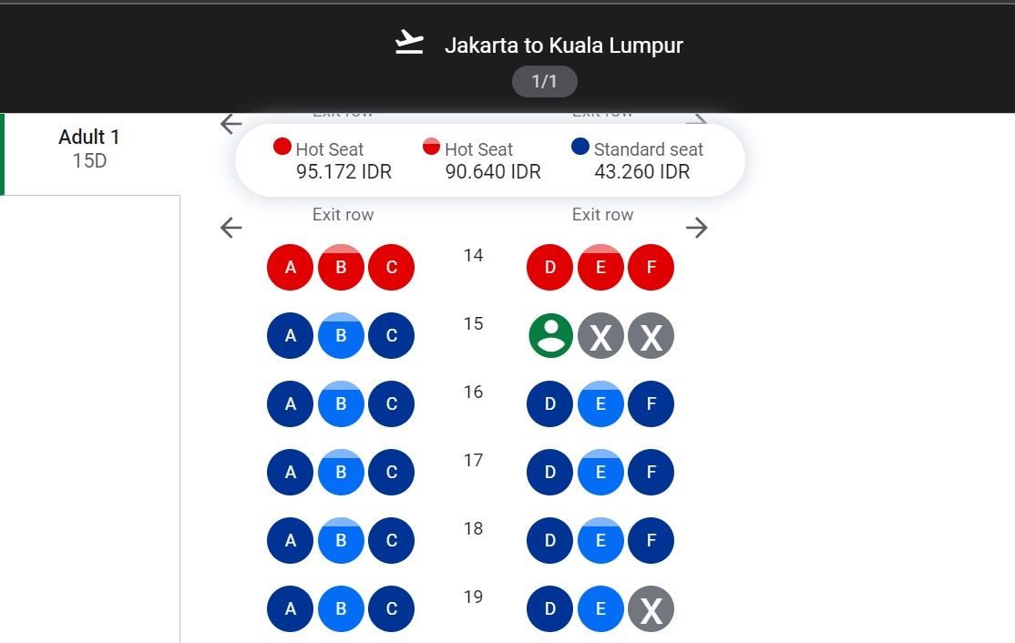 harga kursi pesawat